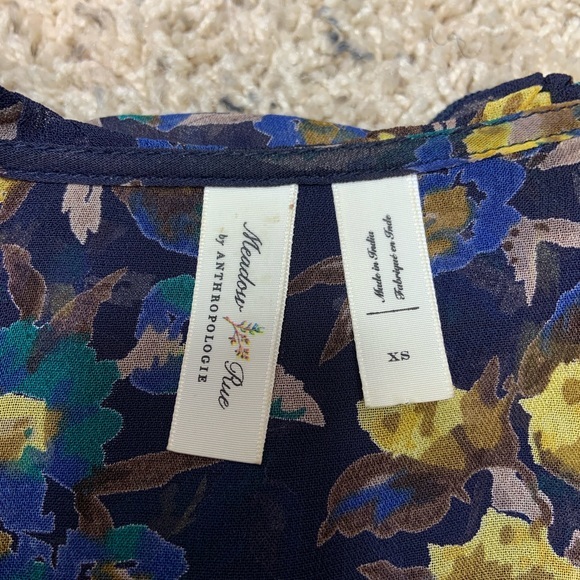 Meadow Rue Anthropologie Strasser Beaded Blouse XS - Picture 4 of 8